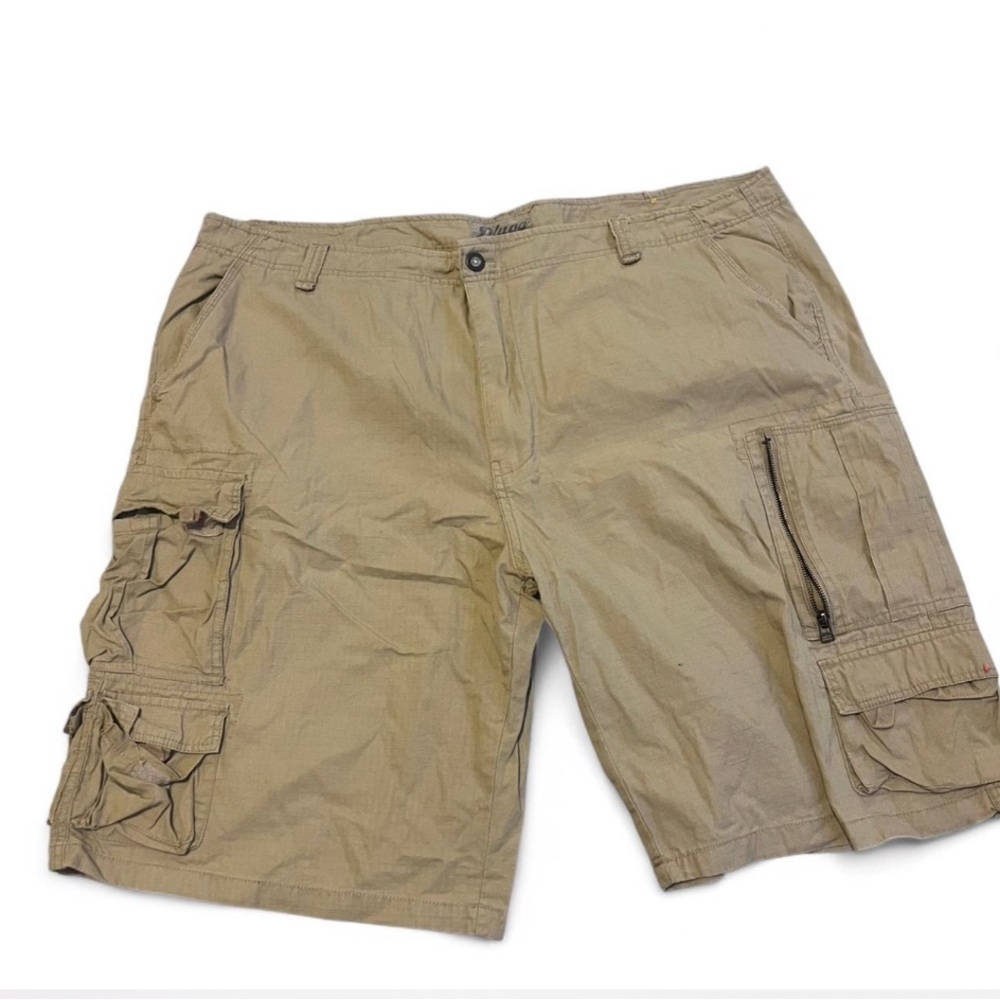 Plugg Men's Tan Cargo Jorts Shorts with Zipper Pocket